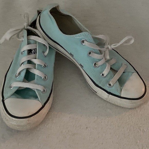 Converse Womens Size 6 Mens 4 All Star Chuck Taylor Low Top Teal Turquoise - Picture 3 of 8